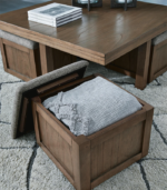 Nasaq Home - Boardernest Coffee Table with 4 Stools - Image 2