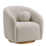 Nasaq Home - Holland Curved Chenille Swivel
