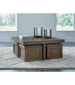Nasaq Home - Boardernest Coffee Table with 4 Stools - Image 4