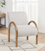 Nasaq Home - Linon Walnut Finish Chair - Image 4