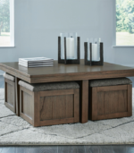 Nasaq Home - Boardernest Coffee Table with 4 Stools - Image 5