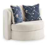 Nasaq Home - Padova Ivory Swivel Cuddle