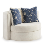 Nasaq Home - Padova Ivory Swivel Cuddle