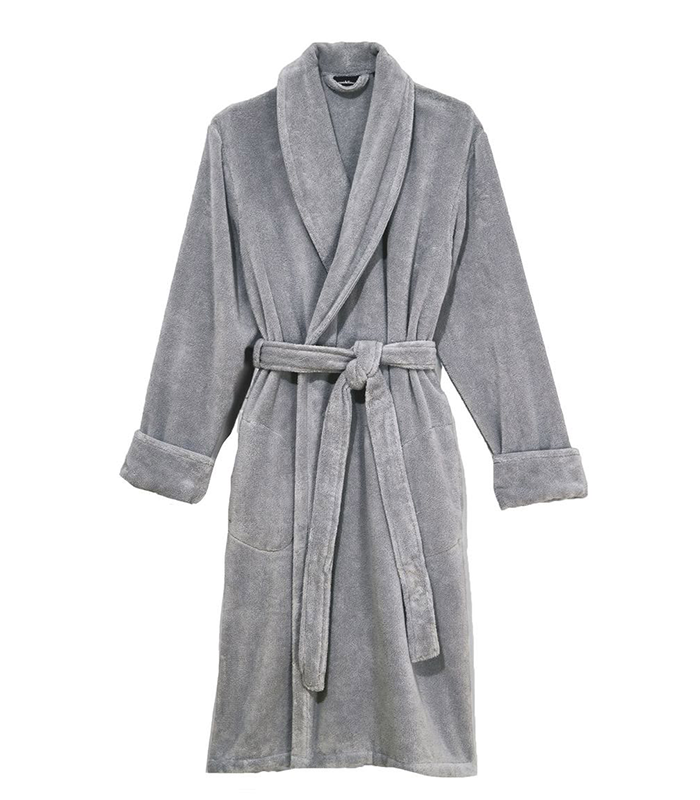 Untitled-5-1 Bathrobe – Gray-100% Cotton, Premium Quality (450 GSM) - Image 1