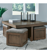 Nasaq Home - Boardernest Coffee Table with 4 Stools - Image 6