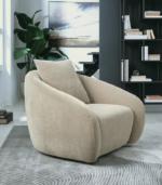Nasaq Home - Yahya Velvet Swivel Club - Image 5