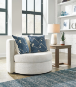 Nasaq Home - Padova Ivory Swivel Cuddle - Image 5