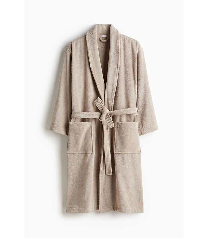 Untitled-6-1 Bathrobe – Gray-100% Cotton, Premium Quality (450 GSM) - Image 1