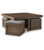 Nasaq Home - Boardernest Coffee Table with 4 Stools - Image 9