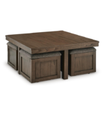 Nasaq Home - Boardernest Coffee Table with 4 Stools