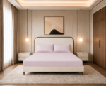 Fitted Bed Sheet Set, 250TC Pink Percale, 100% Cotton. - Image 2