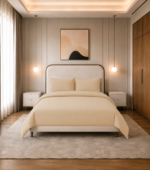 Duvet Cover Set, 250TC Buttercream Percale, 100% Cotton. - Image 6