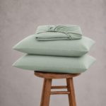 Fitted Bed Sheet Set, 250TC Mint Green Percale, 100% Cotton. - Image 6
