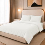 Duvet Cover Set, 250TC White Percale, 100% Cotton.