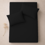 Fitted Bed Sheet Set, 250TC Black Percale, 100% Cotton. - Image 6