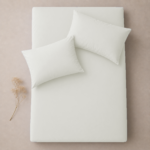 Fitted Bed Sheet Set, 250TC Off White Percale, 100% Cotton. - Image 6