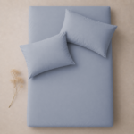 Fitted Bed Sheet Set, 250TC Gray Percale, 100% Cotton. - Image 6