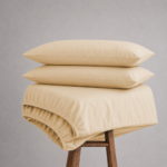 Fitted Bed Sheet Set, 250TC Buttercream Percale, 100% Cotton. - Image 6