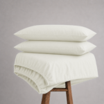 Fitted Bed Sheet Set, 250TC Off White Percale, 100% Cotton. - Image 5