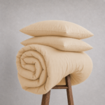 Duvet Cover Set, 250TC Buttercream Percale, 100% Cotton. - Image 3