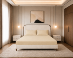 Fitted Bed Sheet Set, 250TC Buttercream Percale, 100% Cotton. - Image 2