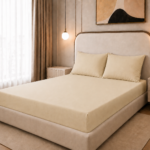 Fitted Bed Sheet Set, 250TC Buttercream Percale, 100% Cotton.