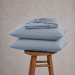 Fitted Bed Sheet Set, 250TC Gray Percale, 100% Cotton. - Image 4